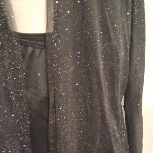 Elegant Black Sequin Women's Jacket And Pants. Size Xl - Picture 8 of 12